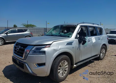 2022 Nissan Armada Sv 2Wd из США, поврежденный, VIN JN8AY2AC2N9162494